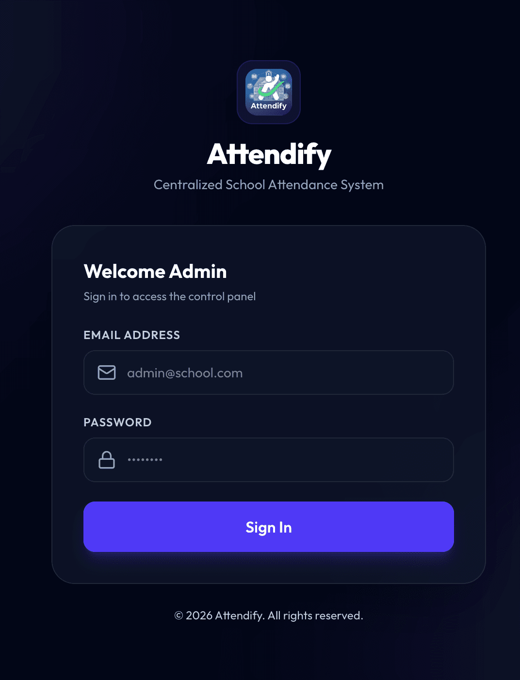Admin Login Portal