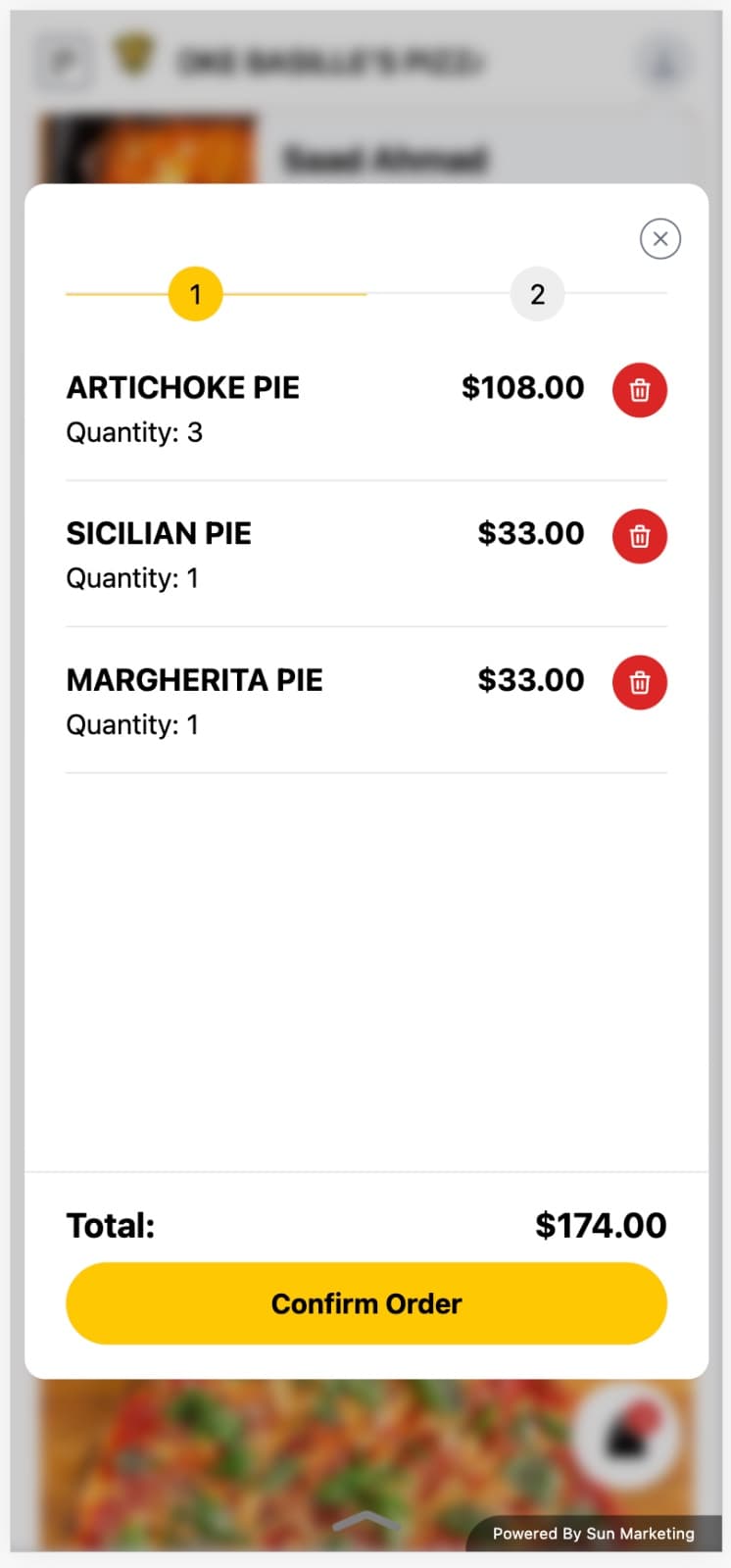 Add To Cart Options Mobile View