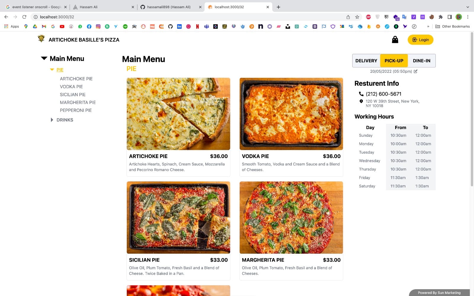 Menu Selection
